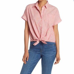 Madewell Tie Front Button Down Shirt